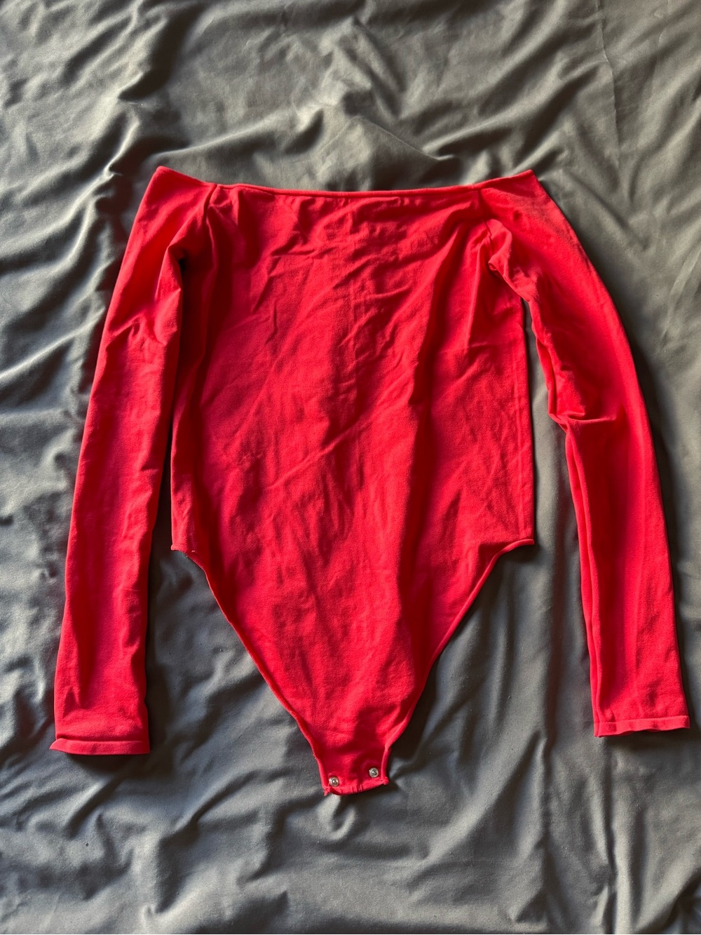 NWOT SKIMS ESSENTIAL OFF THE SHOULDER BODYSUIT I REDL/XL